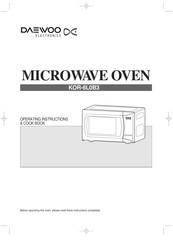 DAEWOO ELECTRONICS KOR-6L0B3 Operating Instructions & Cook Book
