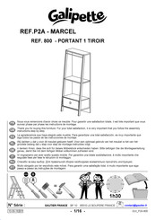 Galipette Marcel P2A 800 Assembly Instructions Manual