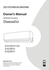 Diamond Air D1612DIYI115V Owner's Manual