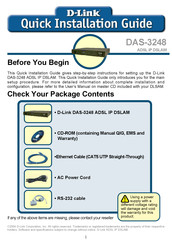 D-Link DAS-3248 Quick Installation Manual