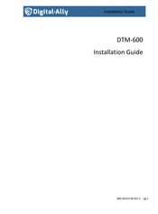 Digital-Ally DTM-600 Installation Manual