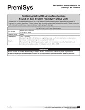 Premisys PAC-M200-A Manual