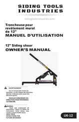 Siding Tools Industries UK-12 Owner's Manual