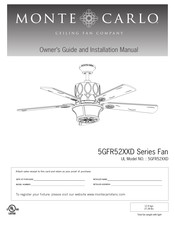Monte Carlo Fan Company 5GFR52 D Series Owner's Manual And Installation Manual