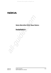 Nokia MetroSite EDGE Installation Manual
