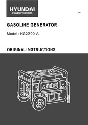 Hyundai Power Products HG2700-A Original Instructions Manual