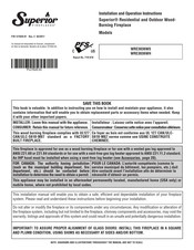 Superior Fireplaces WRE3036WH Installation And Operation Instruction Manual