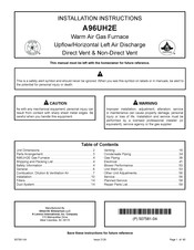 Lennox Allied Air A96UH2E Installation Instructions Manual