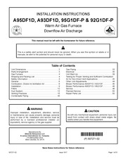 Lennox Allied Air 92G1DF-P Installation Instructions Manual