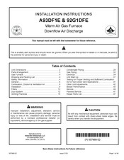 Allied Air 92G1DFE Installation Instructions Manual