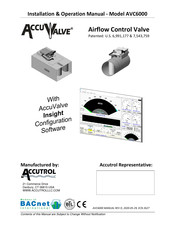 Accutrol ACCUVALVE AVC6000 Installation & Operation Manual