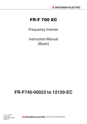 Mitsubishi Electric FR-F 700 EC Instruction Manual