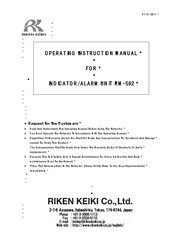 Riken Keiki RM-592 Operating Instructions Manual