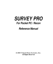 Tripod Data Systems SURVEY PRO Reference Manual