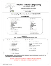 Directive Systems & Engineering DSE3311LYRMK Assembly Instructions