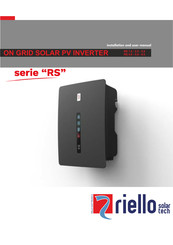 Riello RS Series Installation And User Manual