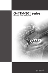 MSI G41TM-S01 Series Manual