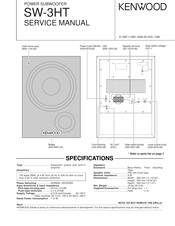 Kenwood SW-3HT Service Manual