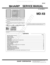 Sharp MD-X8 Service Manual