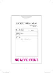 DAEWOO ELECTRONICS KOR-1D Operating Instructions Manual