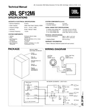 JBL SoundFactor SF12Mi Technical Manual