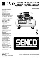 Senco ISANTA AC4504UK Operating Instructions Manual
