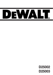 DeWalt D25003 Manual