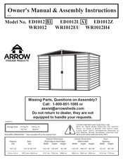 Arrow WR1012EU Owner's Manual & Assembly Instructions