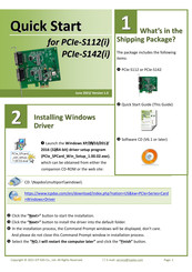 ICP DAS USA PCIe-S142 Quick Start Manual