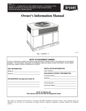 Bryant LEGACY 607C C Series Owner's Information Manual