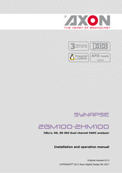 Axon Synapse 2GM100 Installation And Operation Manual