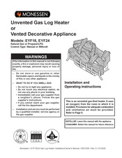 Monessen Hearth MHSC EYF18 Installation And Operating Instructions Manual