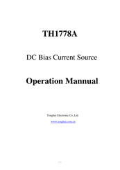 Tonghui Electronics TH1778A Operation Manual