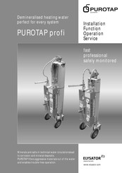 elysator PUROTAP profi 50 Installation Function Operation Service