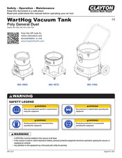 Clayton WartHog 603-115G Safety, Operation & Maintenance