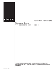 Dacor Discovery DYRP36D-C-C Installation Instructions Manual