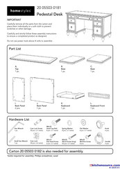 Homestyles 20 05503 0181 Manual