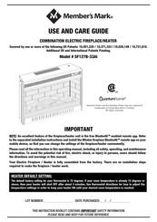 Member's Mark SF127B-33AI Use And Care Manual