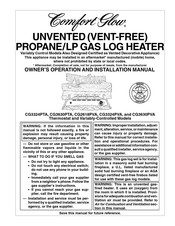 Comfort Glow CG3324PVA Manual