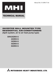Mitsubishi Heavy Industries SRK25ZMX-S Technical Manual