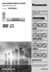 Panasonic DVD-RA61A Operating Instructions Manual