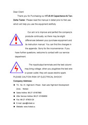 HVTest HTJS-M Manual