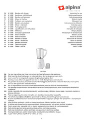 Alpina SF-1008 Instructions For Use Manual