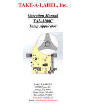 TAKE-A-LABEL TAL-3100C Operation Manual