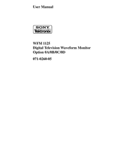 Sony Tektronix WFM 1125 User Manual
