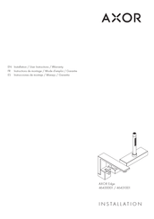 Axor AXOR Edge 46431001 Installation/User Instructions/Warranty