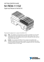 National Instruments REM-11152 Getting Started Manual