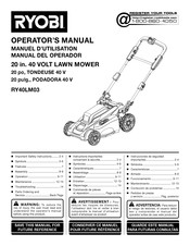 Ryobi RY40LM03 Operator's Manual