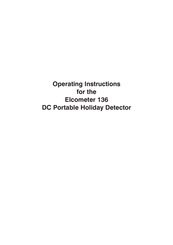 Elcometer 136 Operating Instructions Manual