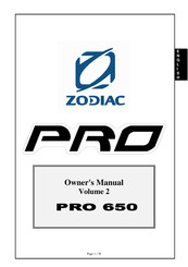 Zodiac PRO 650 Owner's Manual